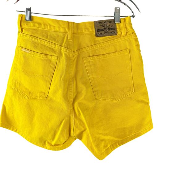 NOS Jordache Vintage Bright Yellow Denim Shorts NWT Size 11/12 - Picture 4 of 5